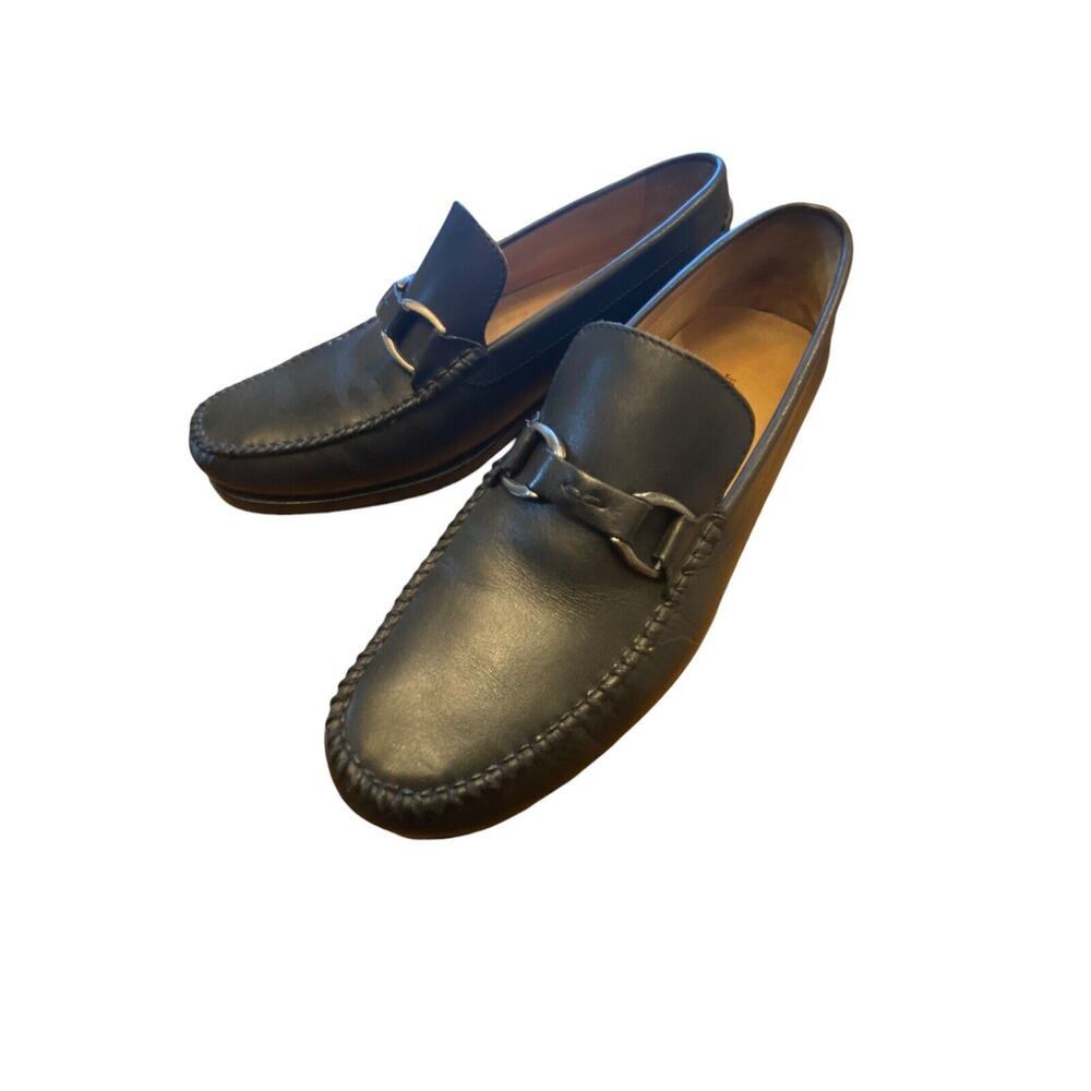 Johnston & Murphy Mens Loafer Dress Shoes Black Leather Horsebit Men’s 8.5